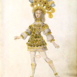 1. Dessin de costume du roi, Les Noces de Pélée et de Thétis. Bibliothèque de l’Institut.
