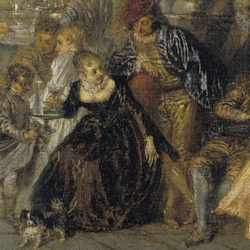 Watteau, Les Plaisirs du bal, detail.