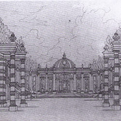 Bérain, stage design, Paris Opéra, Nationalbibliothek, Stockholm