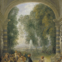 Watteau, Les Plaisirs du bal, detail.