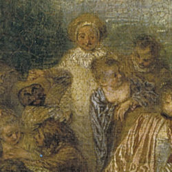 Watteau, Les Plaisirs du bal, detail.